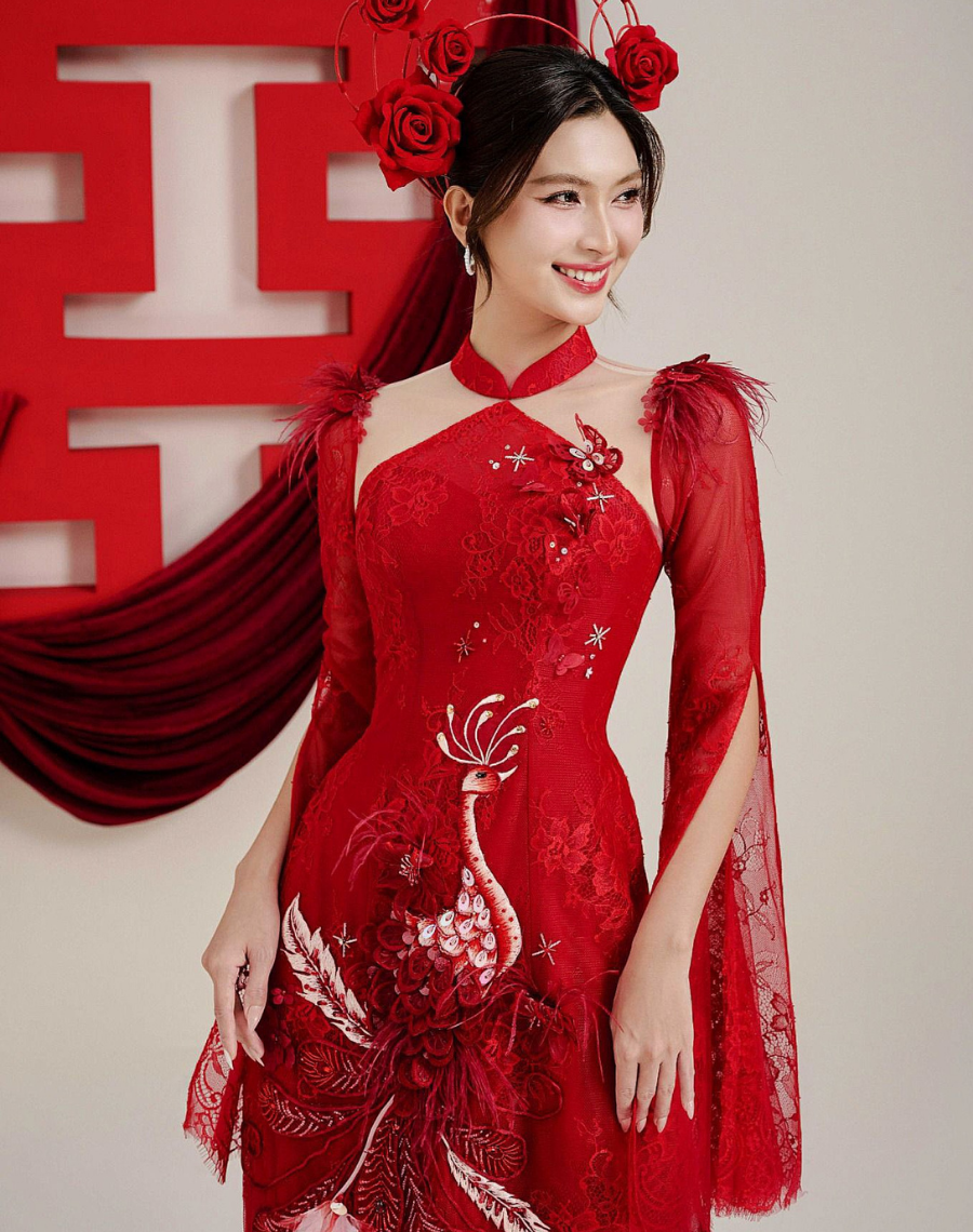 Cặp Áo Dài Cưới Song Phụng Hỷ Sự - Ảnh 2