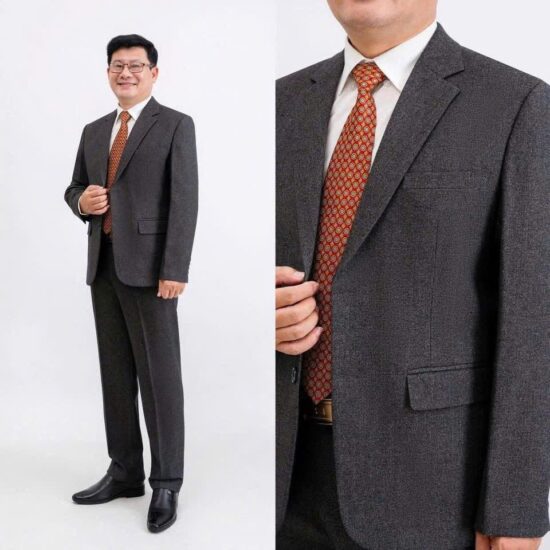 Áo Vest Cưới Nam 2 Nút Cao Cấp – Phom Slim Fit Lịch Lãm, Sang Trọng Cho Chú Rể - Màu Xám Tối  | Mã SP: AV-011