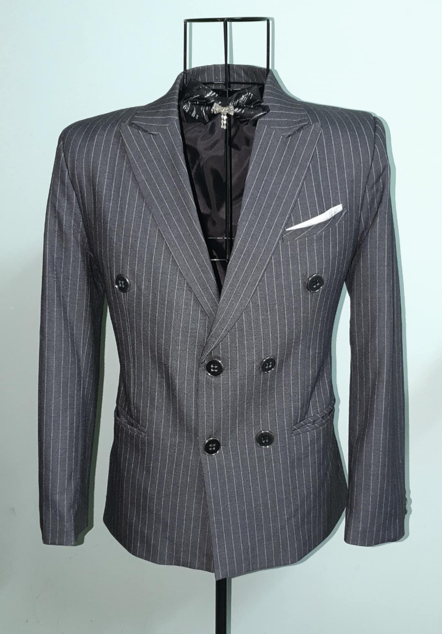 Áo Vest Cưới Nam 6 Nút Cao Cấp – Vest Double Breasted Sang Trọng, Phom Slim Fit Chuẩn Chú Rể | Mã SP: AV-003 - Ảnh 4