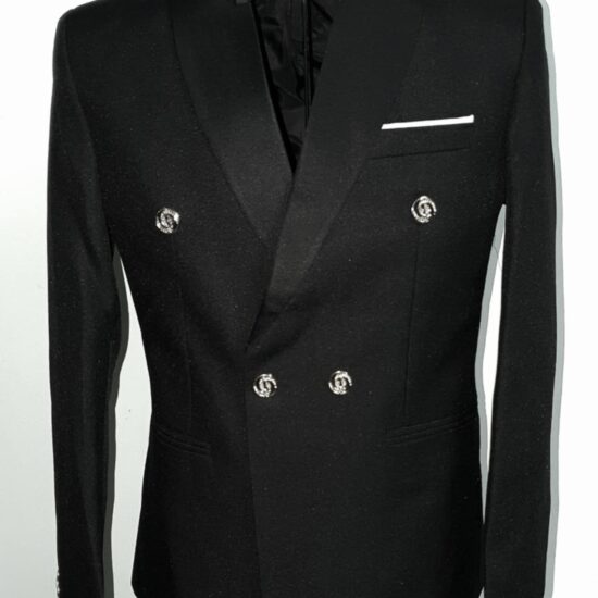 Áo Vest Cưới Nam 2 Nút Ngang Cao Cấp – Phom Slim Fit Lịch Lãm, Sang Trọng Cho Chú Rể - Màu Đen Tuyền  | Mã SP: AV-014